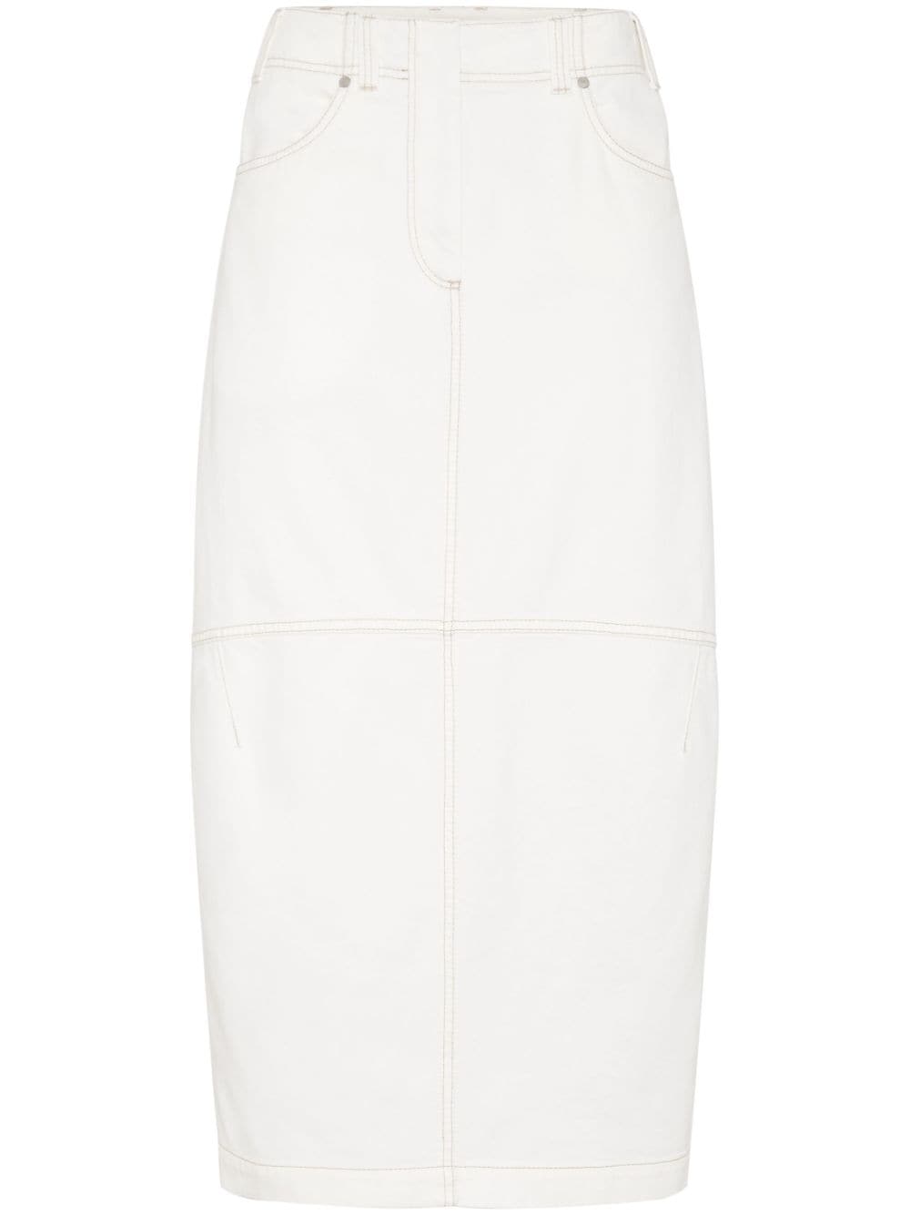 Brunello Cucinelli BRUNELLO CUCINELLI- Denim Long Skirt