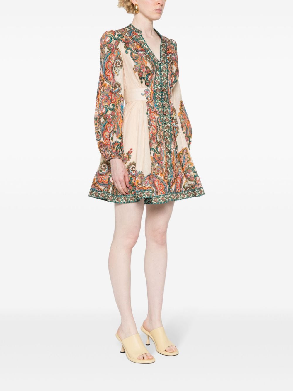 Zimmermann ZIMMERMANN- Paisley Print Linen Mini Dress