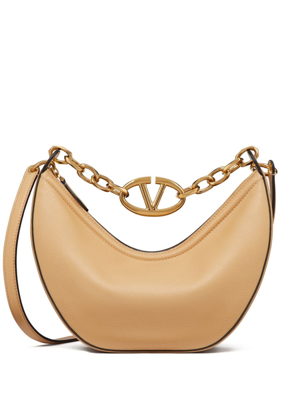 VALENTINO GARAVANI VALENTINO GARAVANI- Vlogo Moon Small Leather Hobo Bag