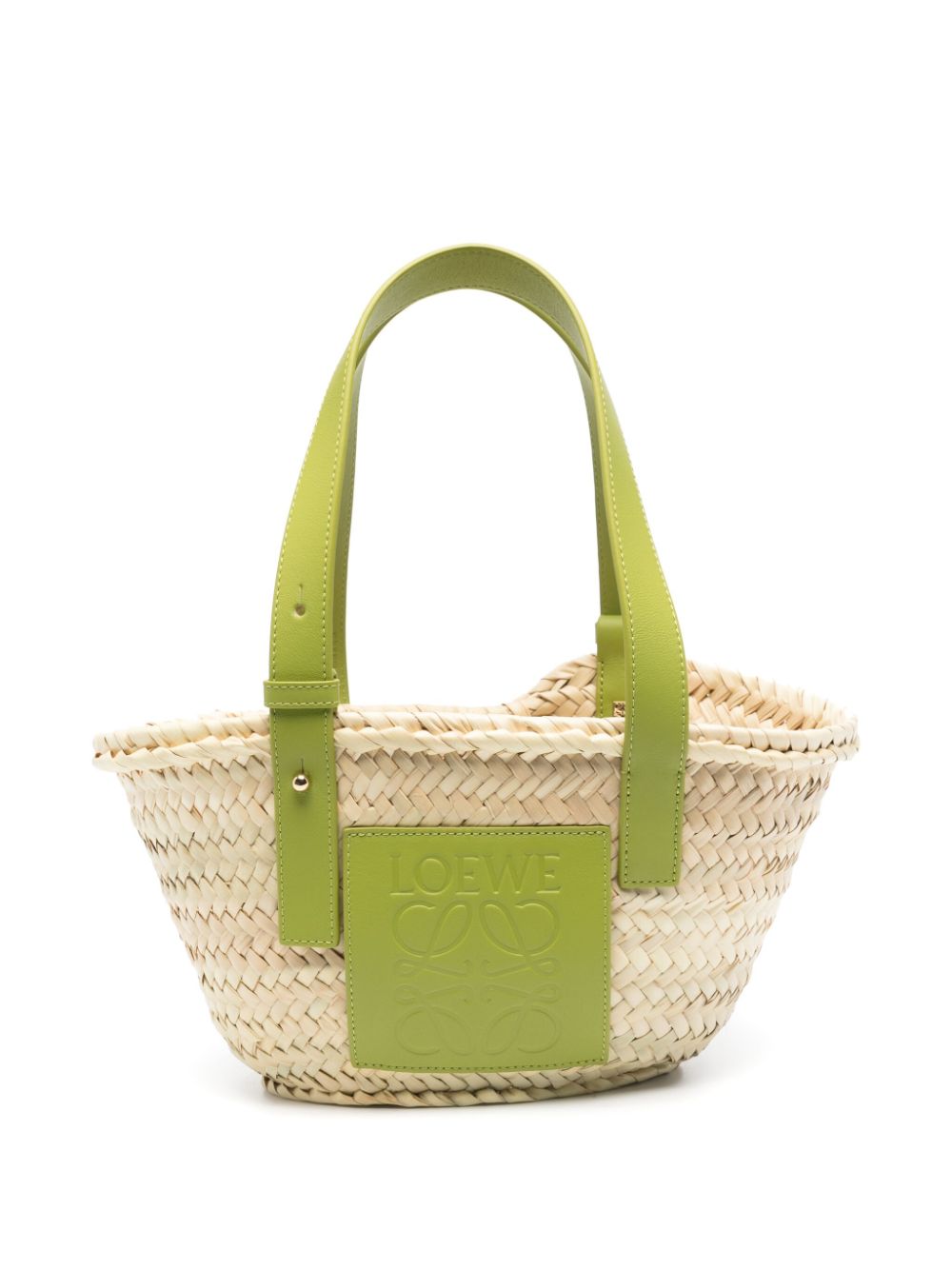 Loewe Paula's Ibiza LOEWE PAULA'S IBIZA- Basket Small Raffia And Leather Tote Bag