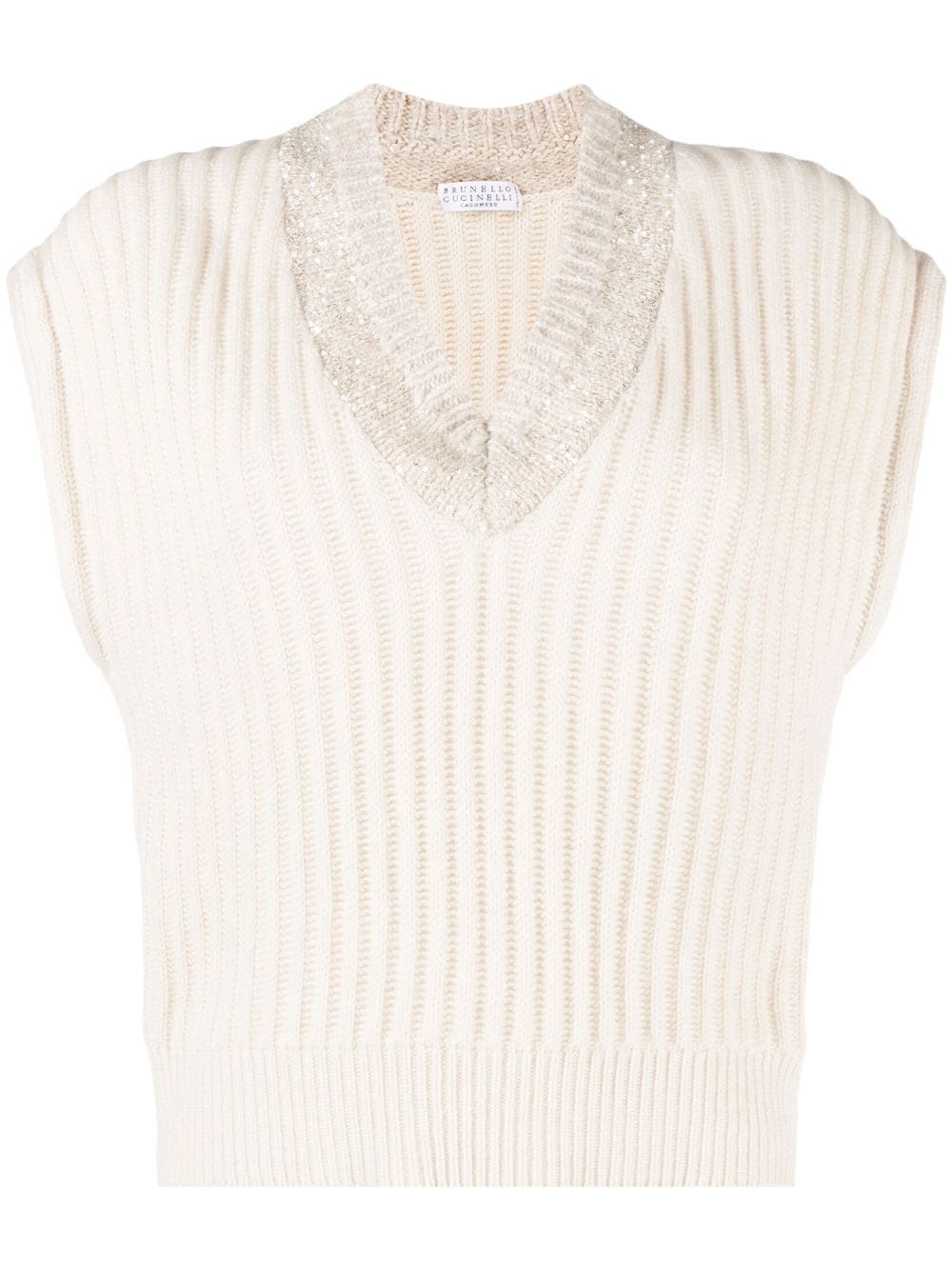 Brunello Cucinelli BRUNELLO CUCINELLI- Cashmere V-necked Vest