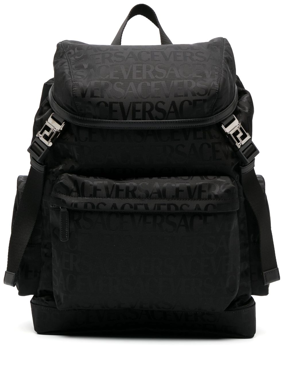 Versace VERSACE- All Over Logo Nylon Backpack