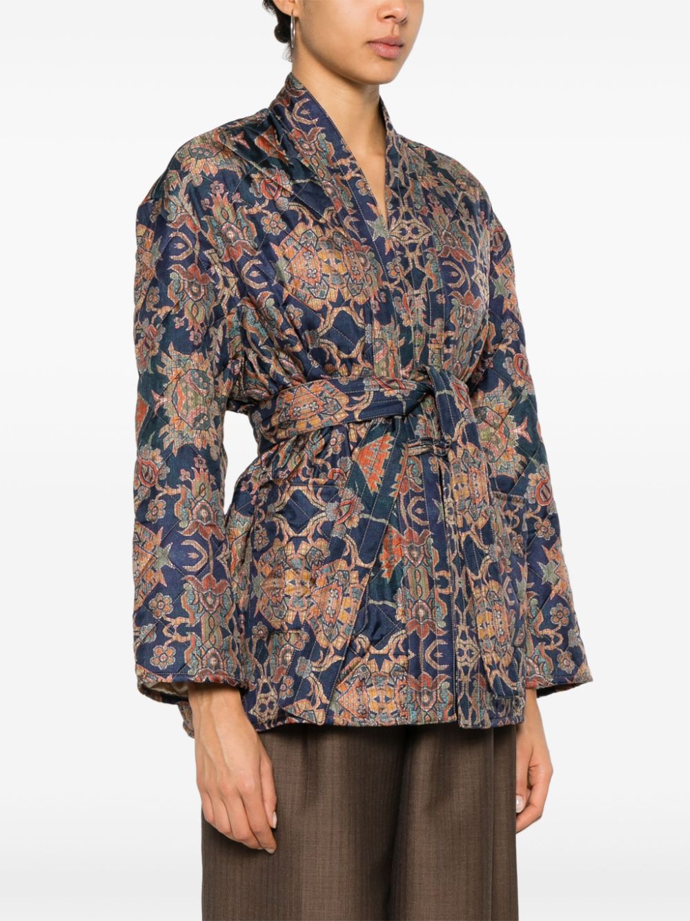 Pierre-Louis Mascia PIERRE-LOUIS MASCIA- Silk Blend Padded Kimono