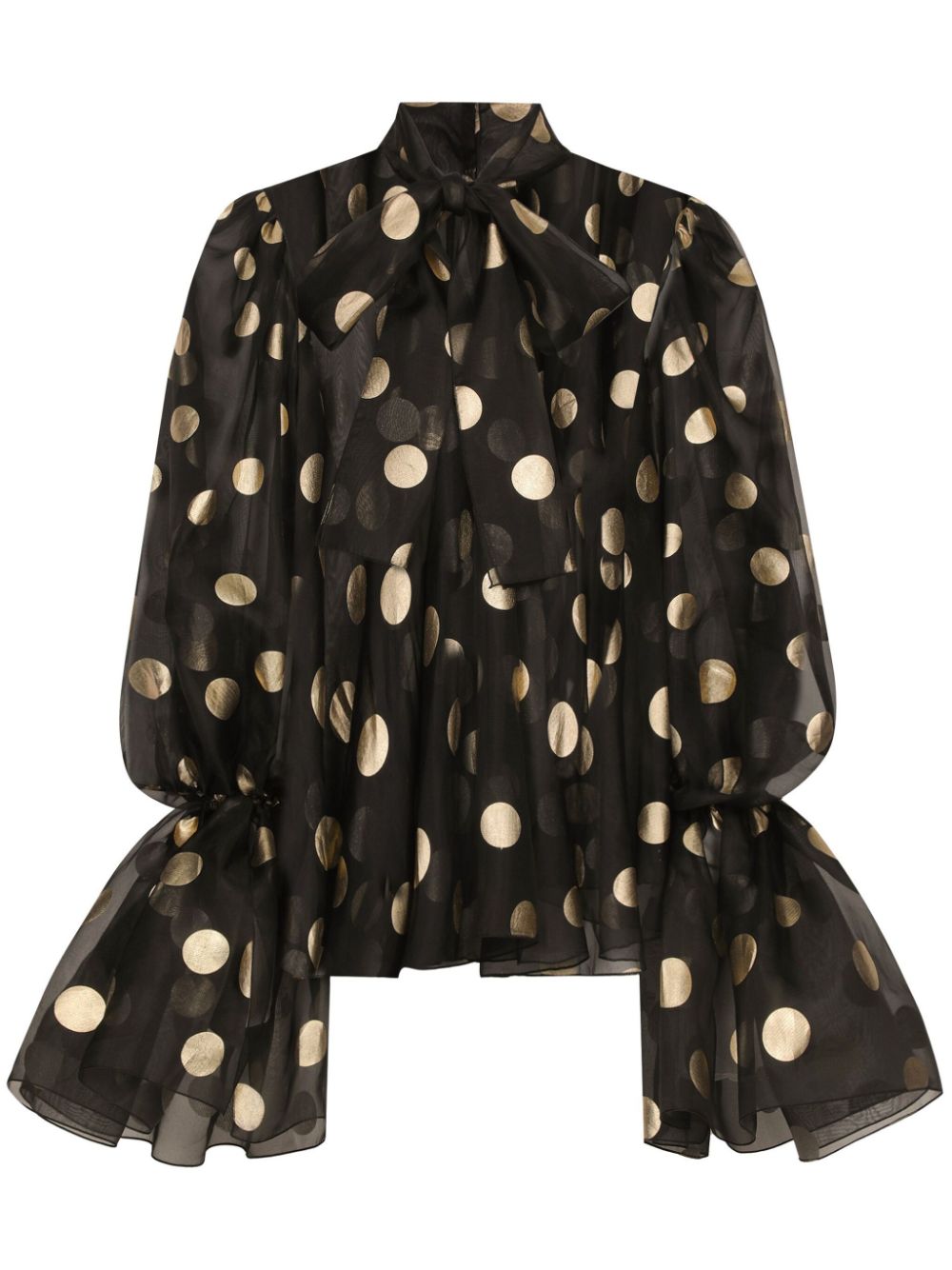 Dolce & Gabbana DOLCE & GABBANA- Dotted Silk Blouse