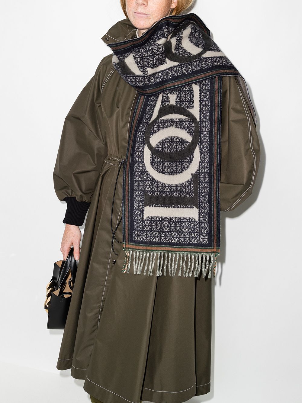 Loewe LOEWE- Love Wool And Cashmere Scarf