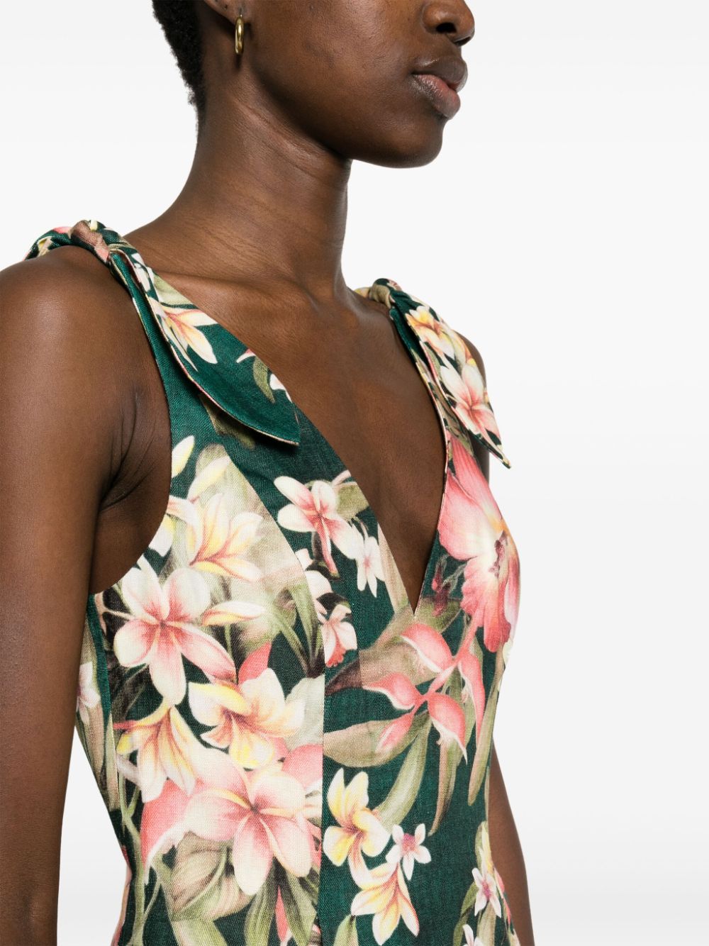 Zimmermann ZIMMERMANN- Floral Print Linen Mini Dress