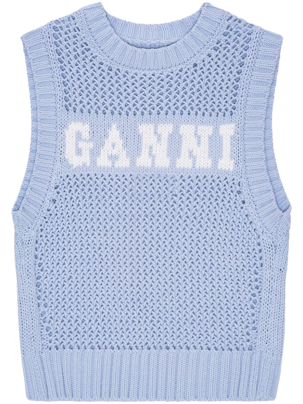 Ganni GANNI- Logo Crochet Vest