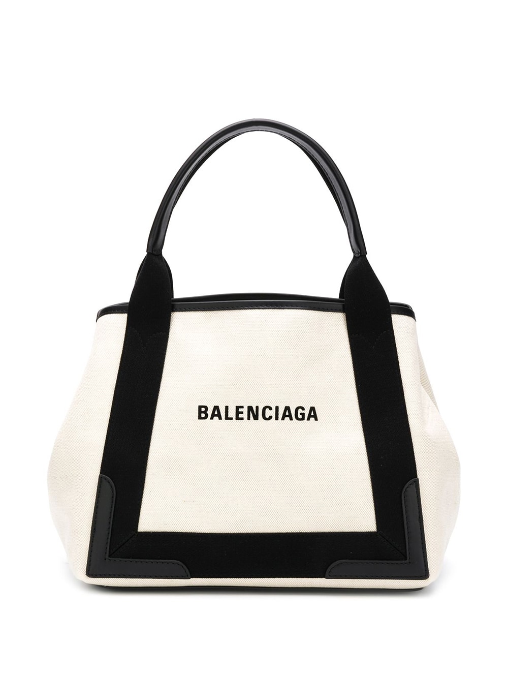 Balenciaga BALENCIAGA- Navy Cabas Organic Cotton Small Tote Bag