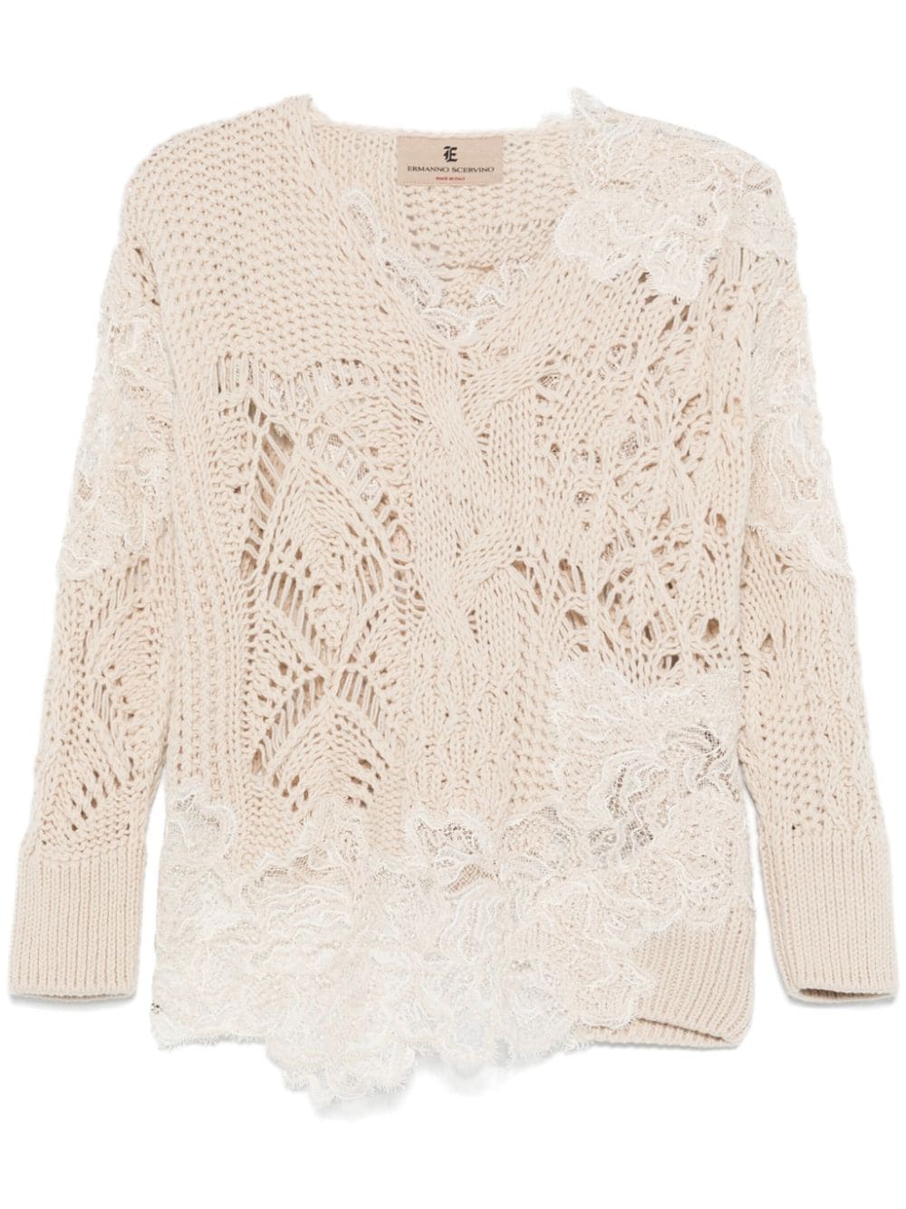 Ermanno Scervino ERMANNO SCERVINO- Lace Oversized Sweater