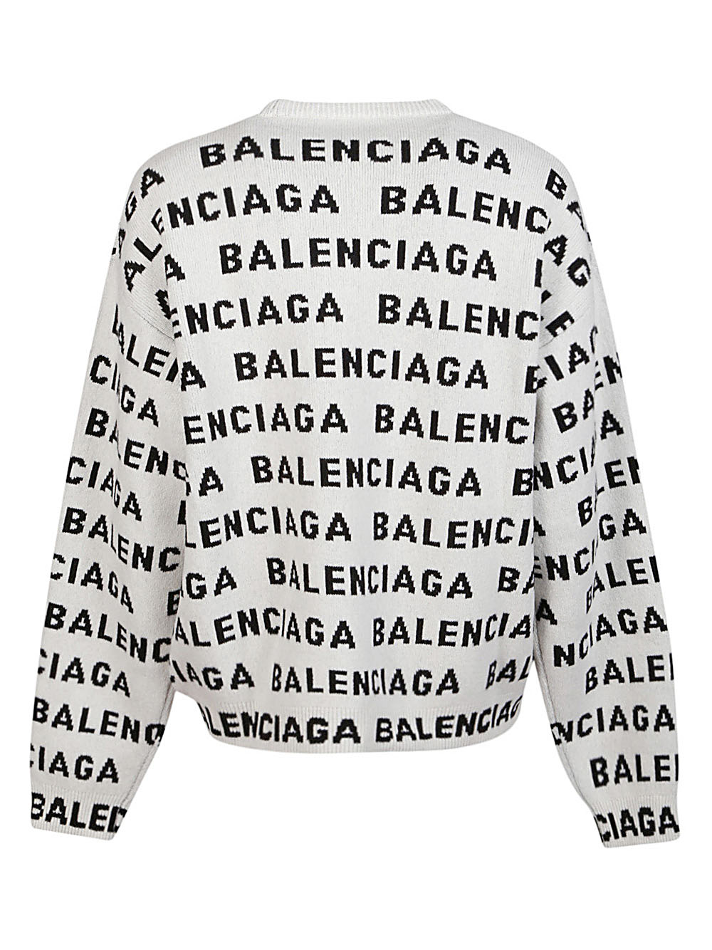 Balenciaga BALENCIAGA- Allover Logo Wool Crewneck Jumper