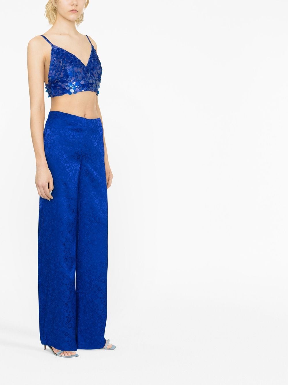 Parosh PAROSH- Sequinned Crop Top