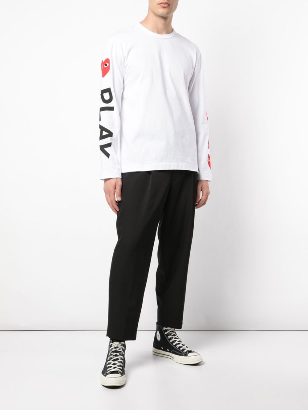 Comme Des Garçons Play COMME DES GARCONS PLAY- Logo Long Sleeve T-shirt