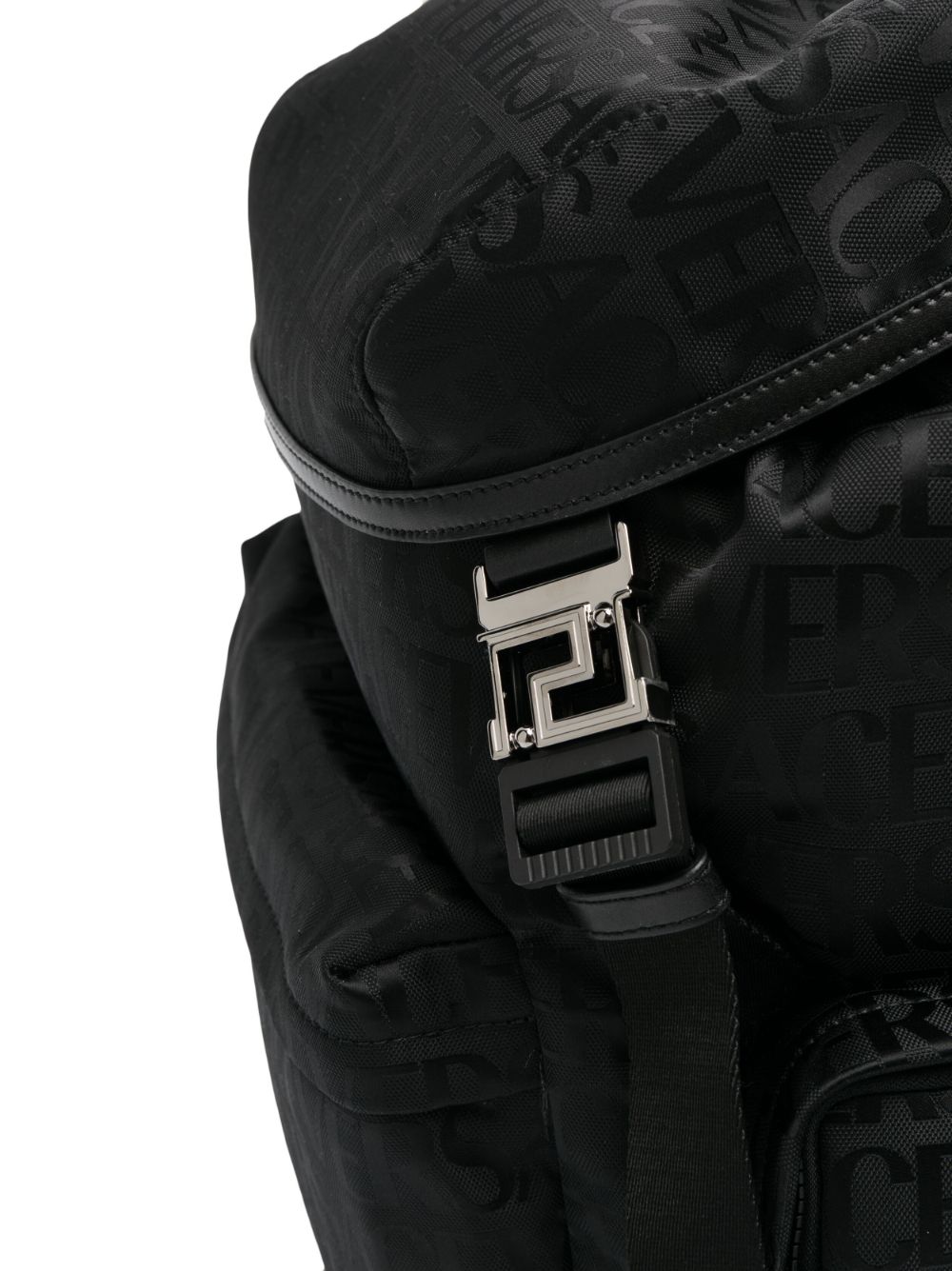 Versace VERSACE- All Over Logo Nylon Backpack