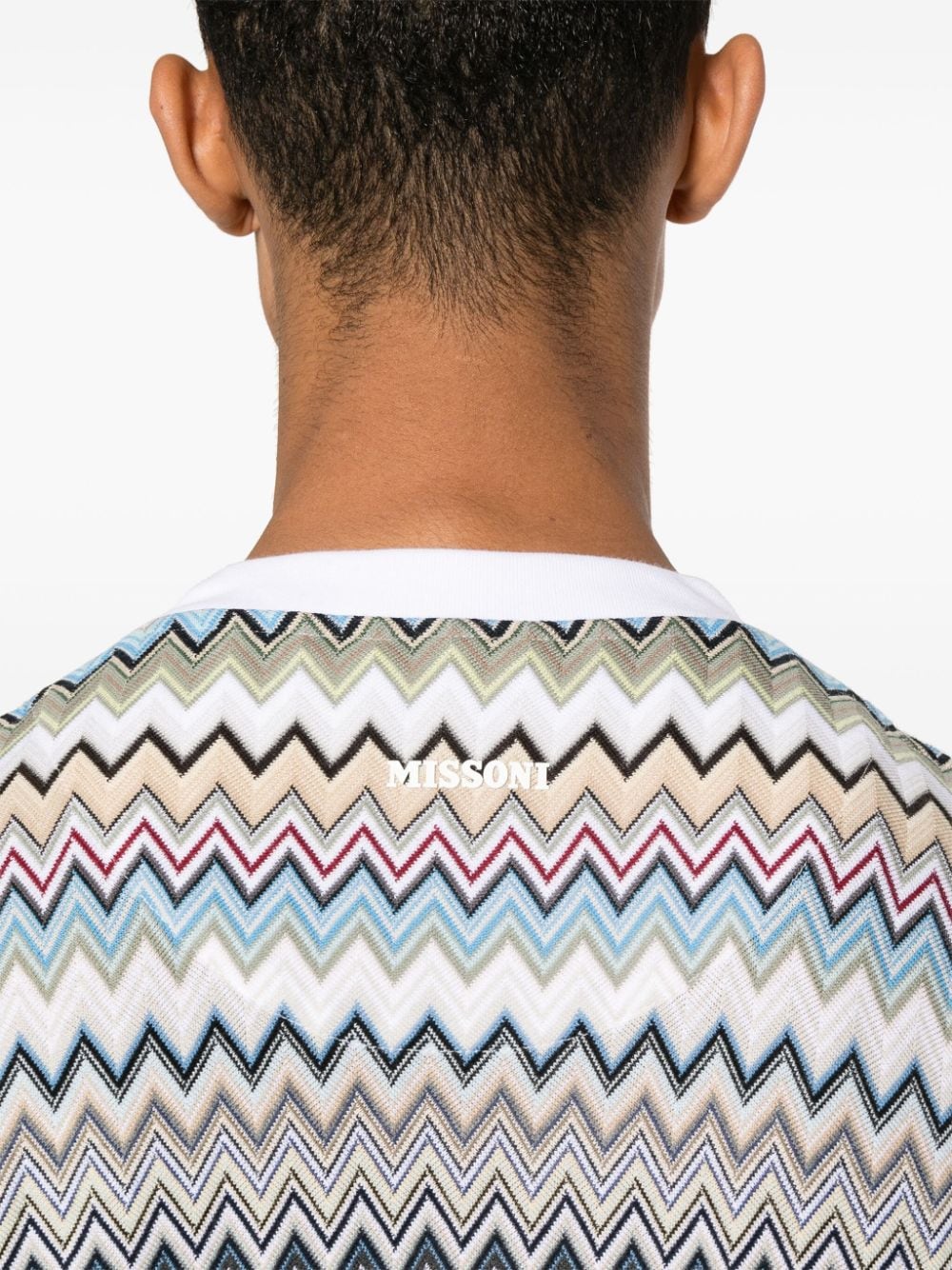 Missoni MISSONI- Zigzag Pattern Cotton T-shirt