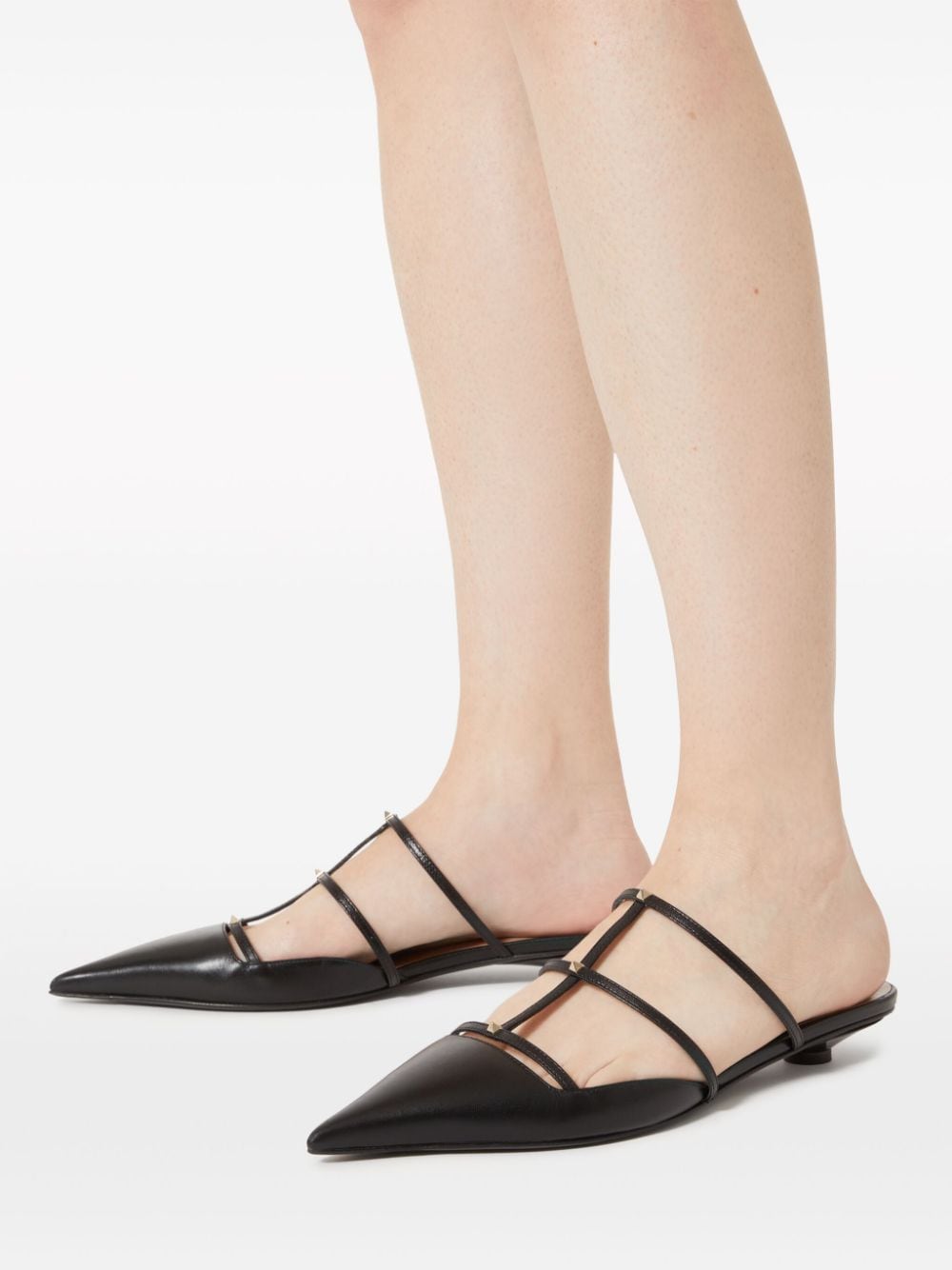 VALENTINO GARAVANI VALENTINO GARAVANI- Rockstud Wispy Leather Mules