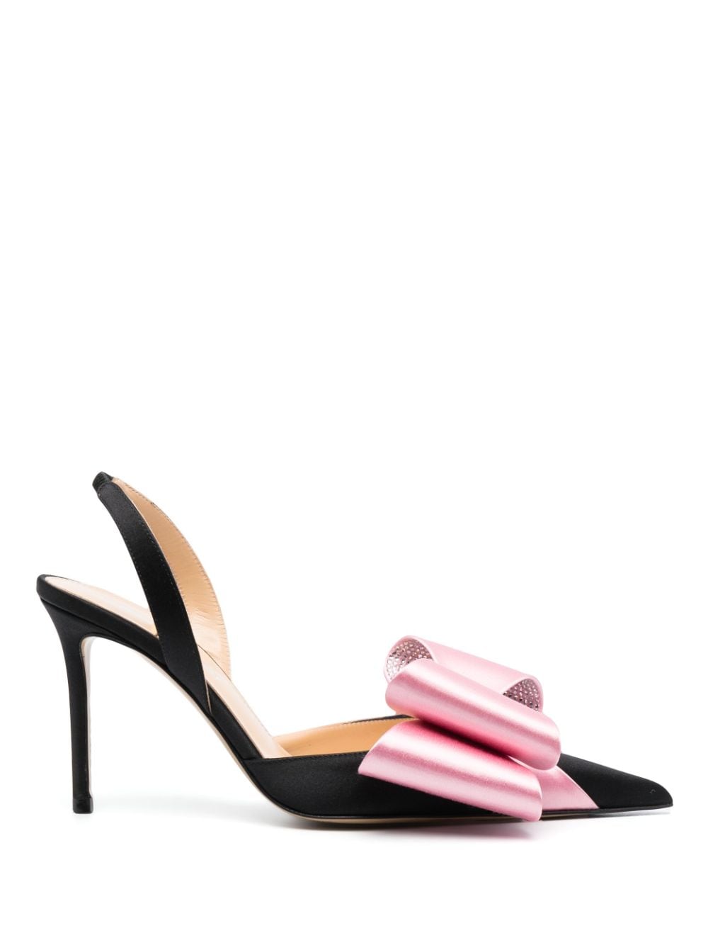 Mach & Mach MACH & MACH- Le Cadeau Pink Satin Heel Pumps