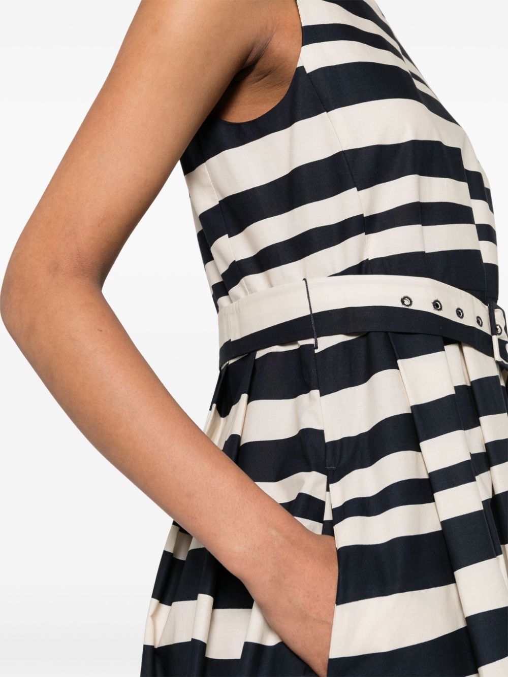 Max Mara MAX MARA- Striped Cotton Midi Dress