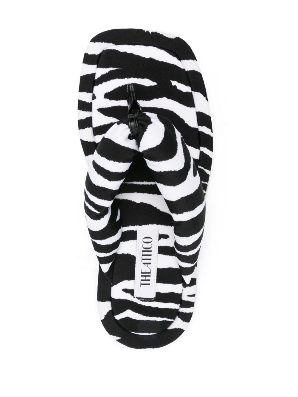 The Attico THE ATTICO- Indie Zebra Print Flat Thongs