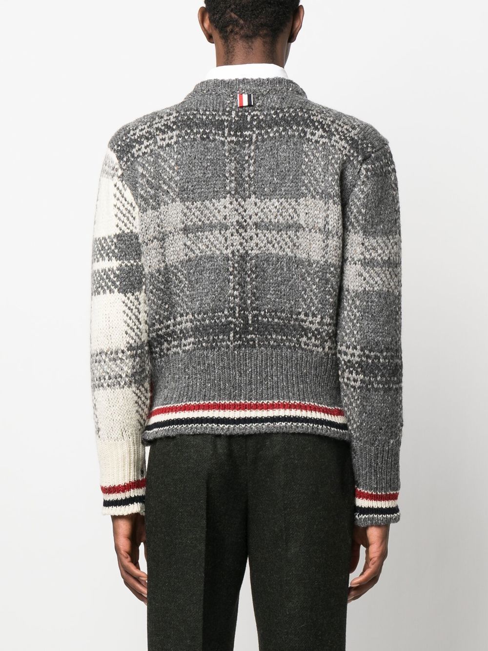 Thom Browne THOM BROWNE- Wool Pullover With Tartan Print