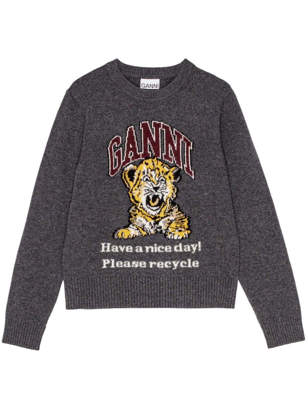 Ganni GANNI- Wool Crewneck Sweater