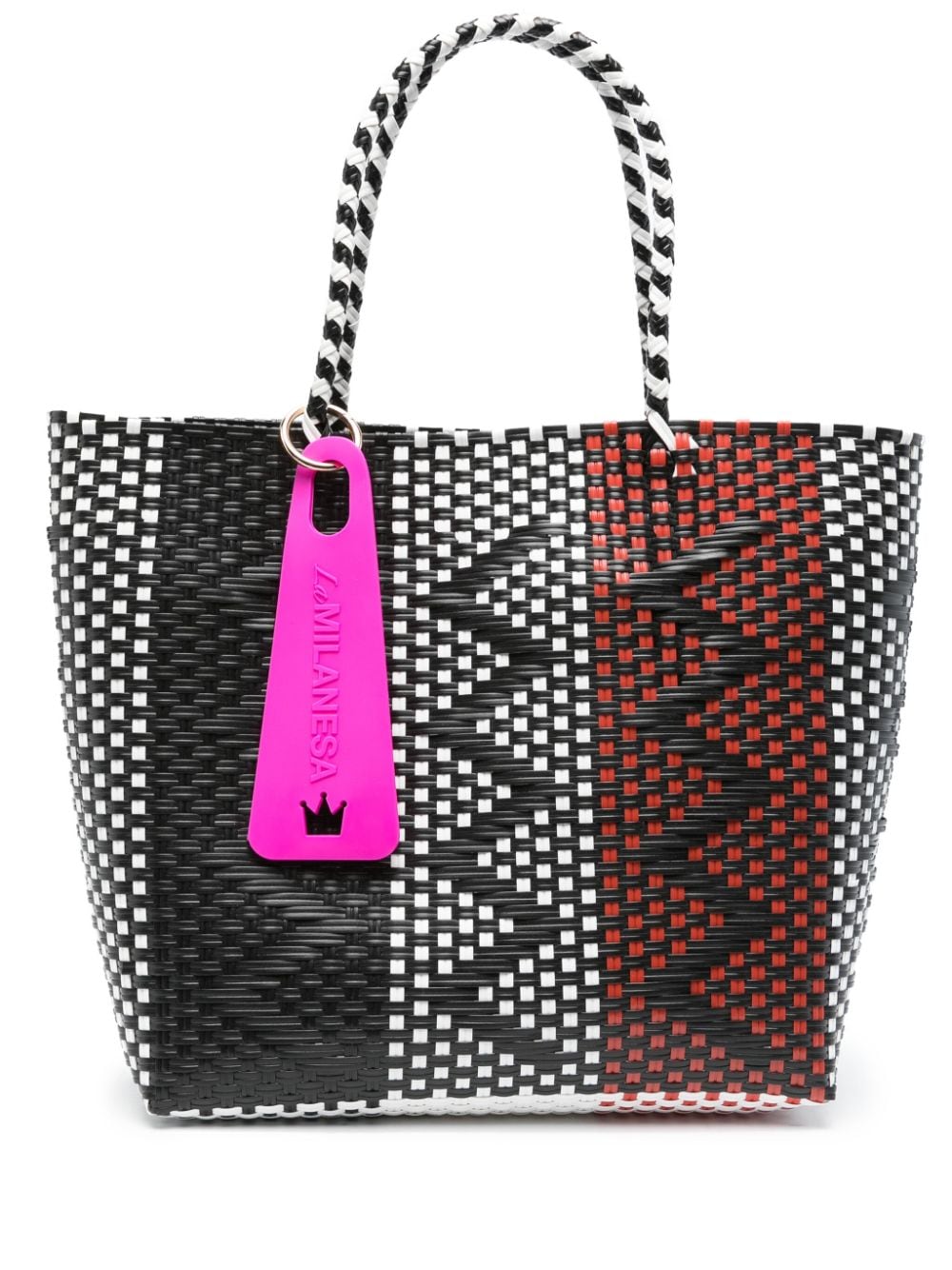 La Milanesa LA MILANESA- Striped Shopping Bag