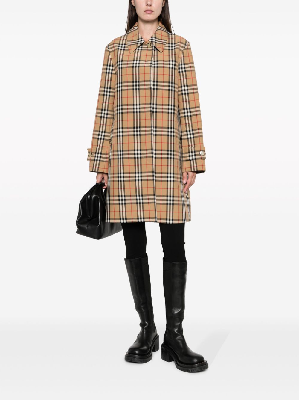 Burberry BURBERRY- Check Motif Raincoat