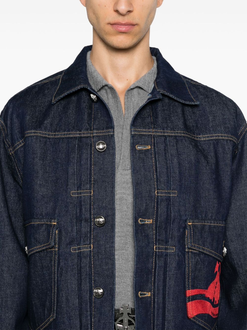 Vivienne Westwood VIVIENNE WESTWOOD- Denim Jacket With Logo