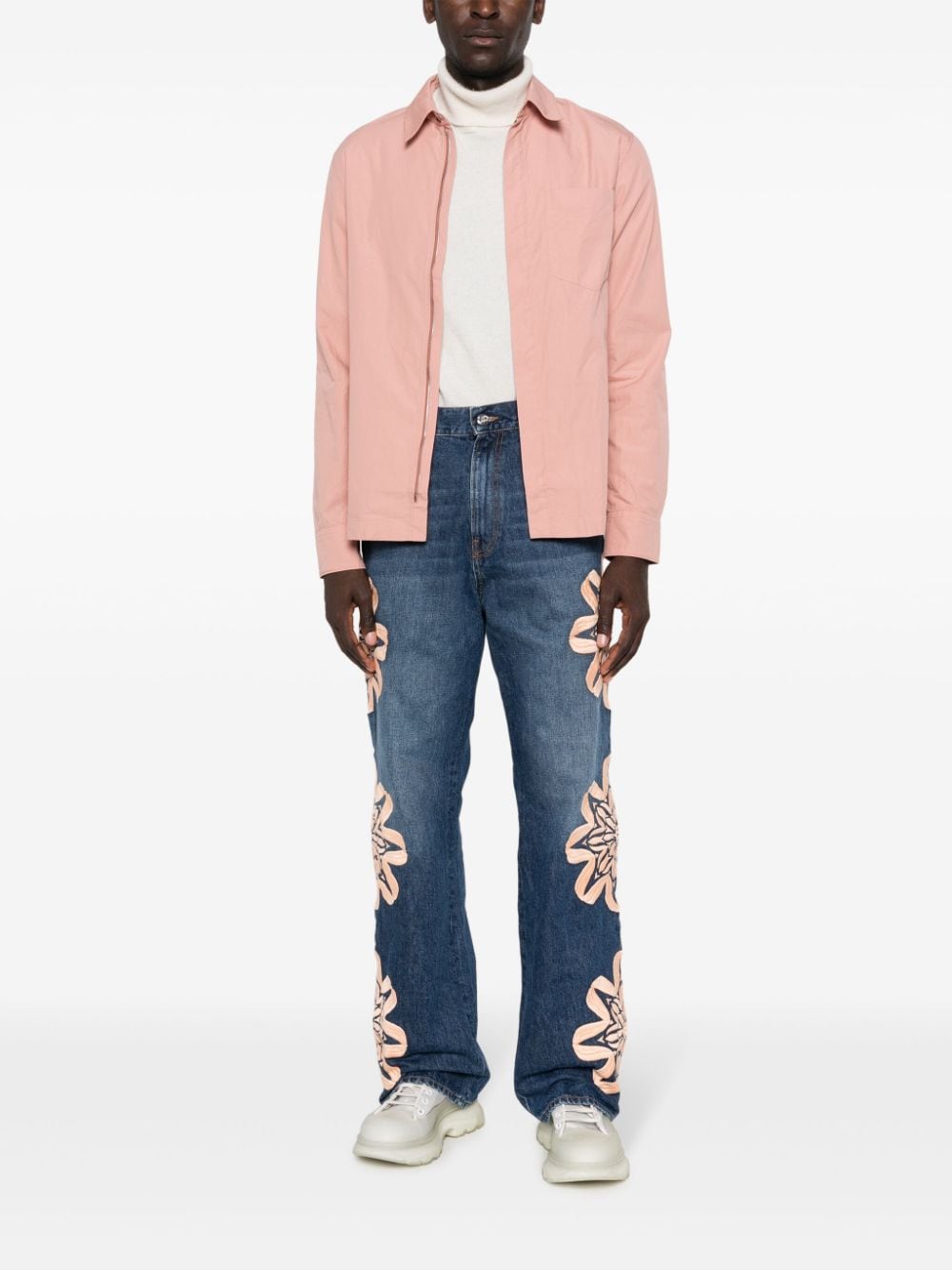 Bluemarble BLUEMARBLE- Embroidered Bootcut Denim Jeans