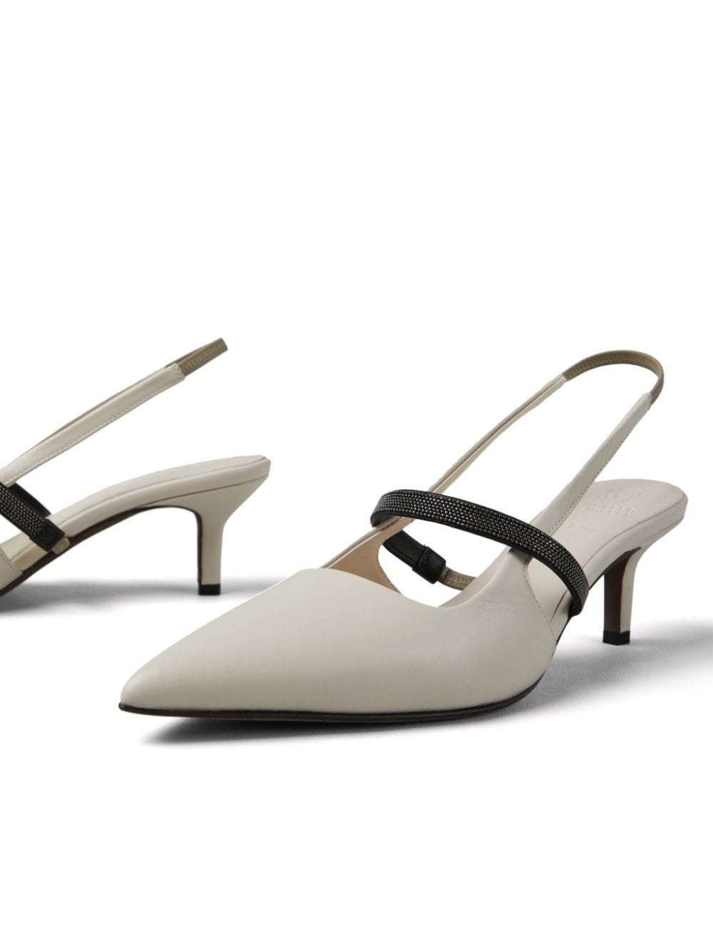 Brunello Cucinelli BRUNELLO CUCINELLI- Leather Slingback Pumps