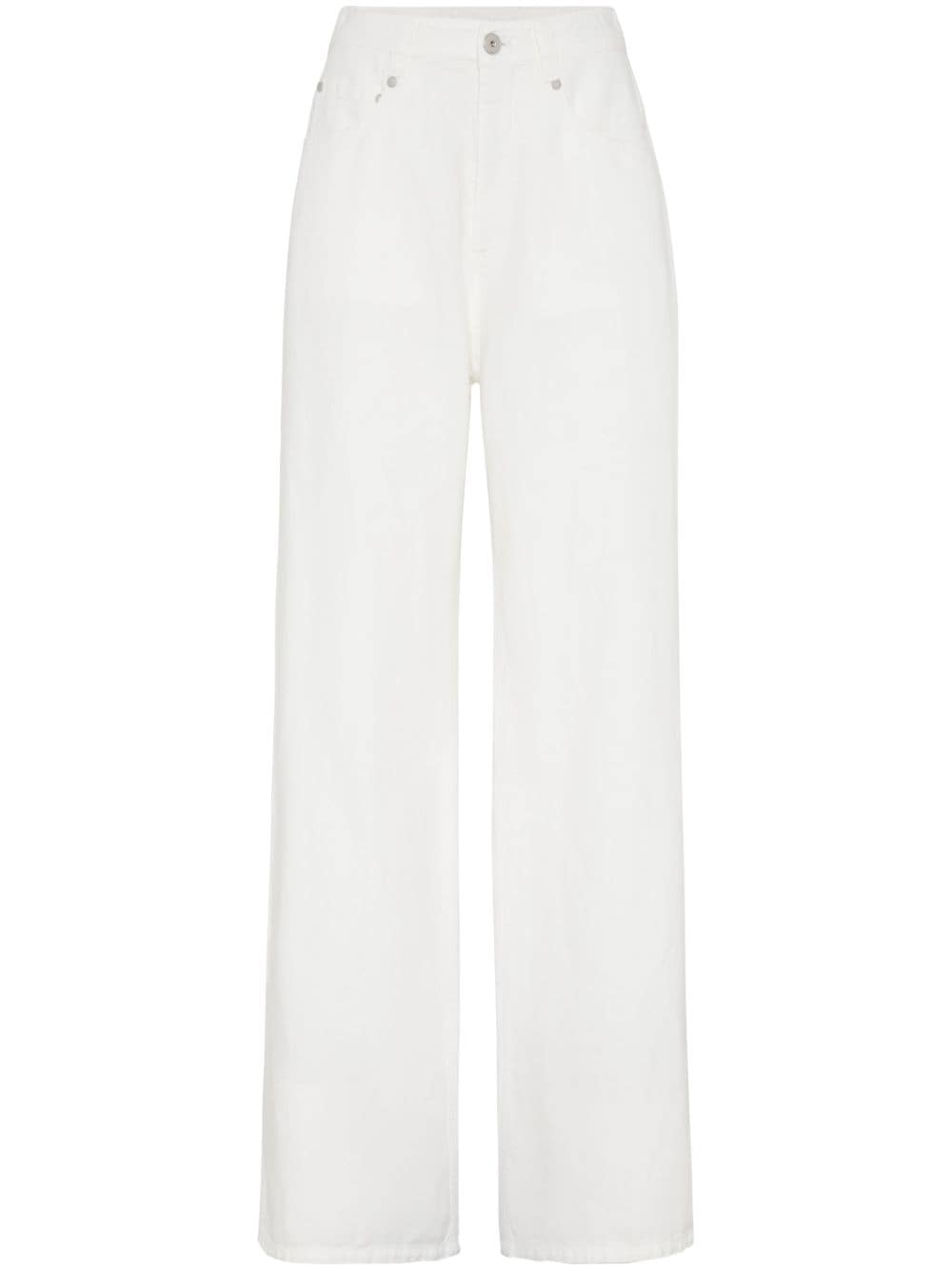 Brunello Cucinelli BRUNELLO CUCINELLI- Wide Leg Denim Jeans