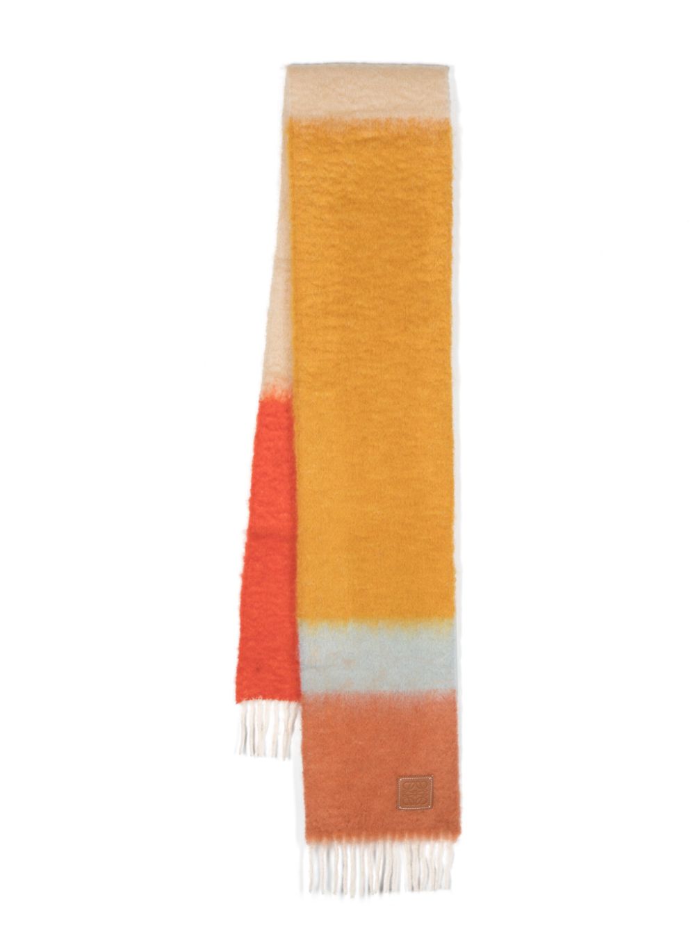 Loewe LOEWE- Striped Mohair And Wool Blend Scarf