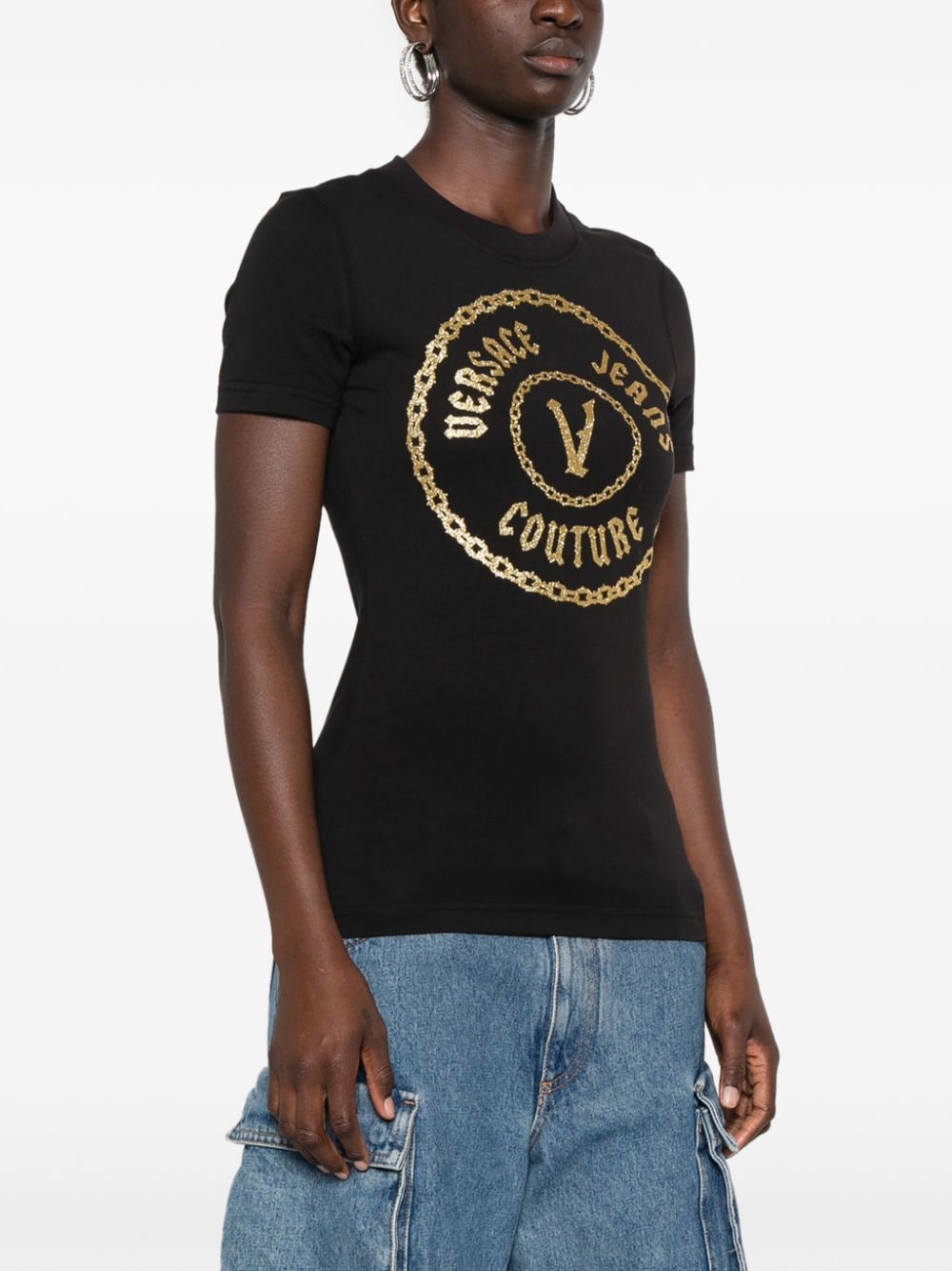 Versace Jeans Couture VERSACE JEANS COUTURE- Crew Neck Sweater Jersey Stretch