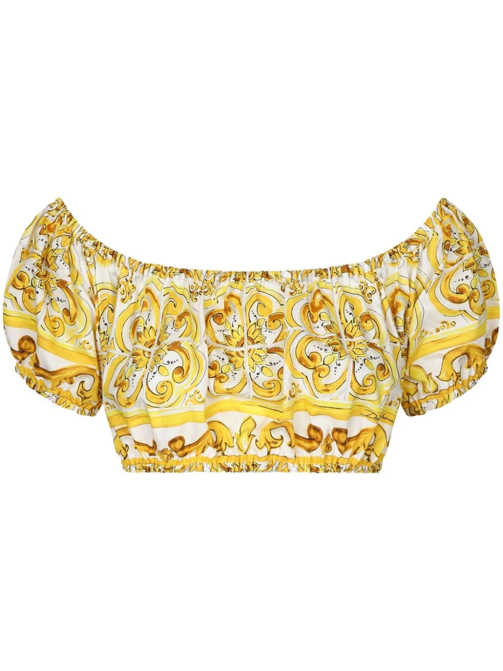 Dolce & Gabbana DOLCE & GABBANA- Maiolica Print Cotton Top