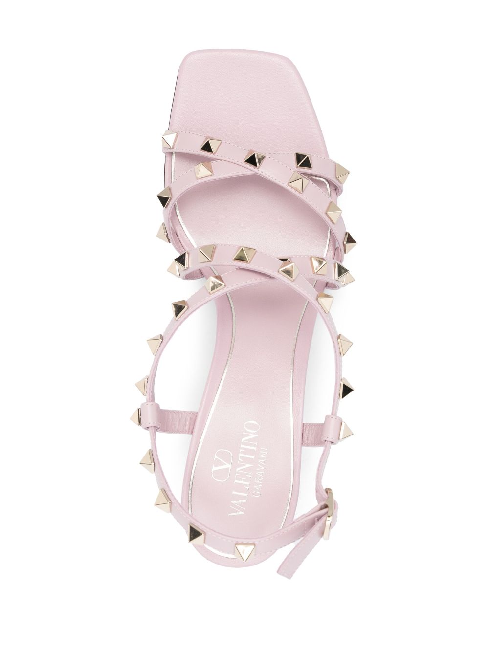 VALENTINO GARAVANI VALENTINO GARAVANI- Rockstud Leather Heel Sandals