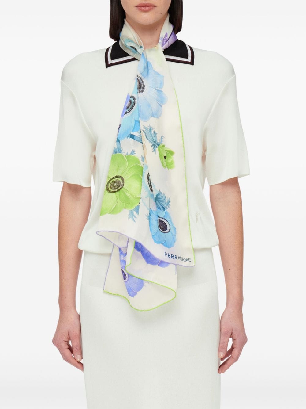 Ferragamo FERRAGAMO- Printed Silk Scarf