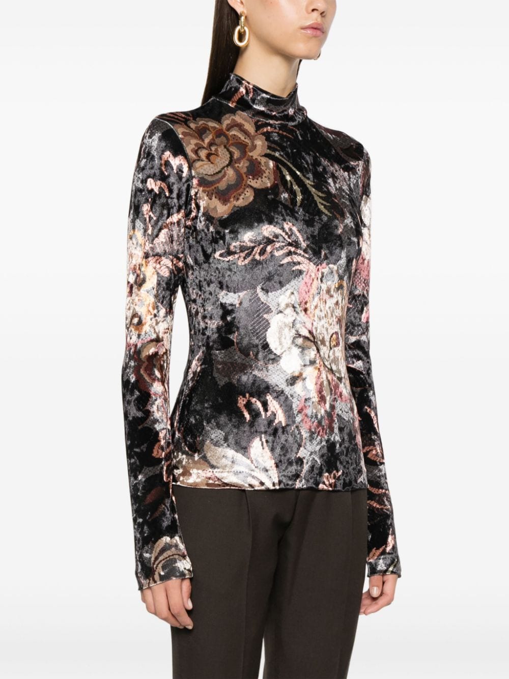 Etro ETRO- Printed High-neck Sweater