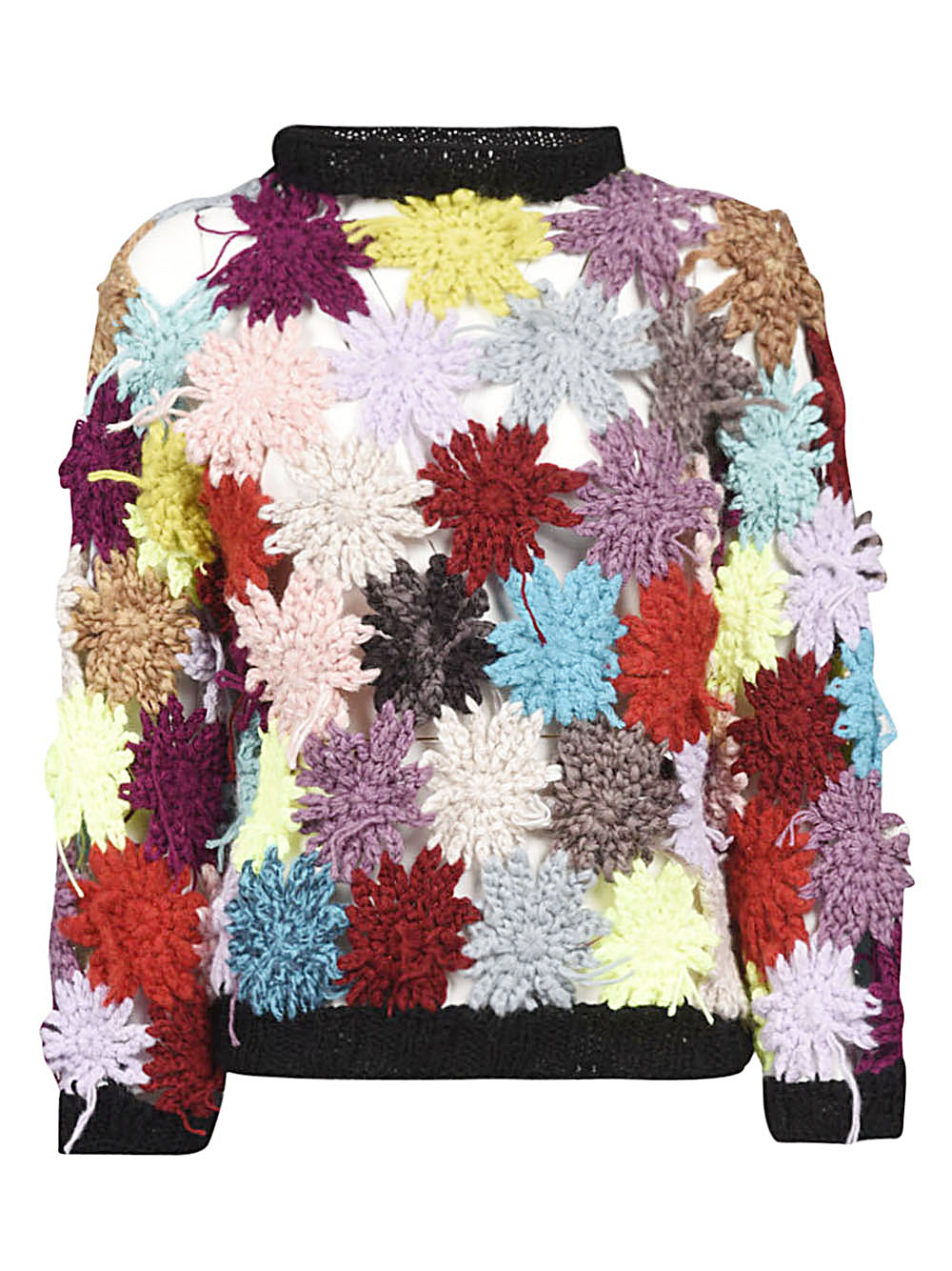 Cavia CAVIA- Hand Made Crochet Flowers Sweater