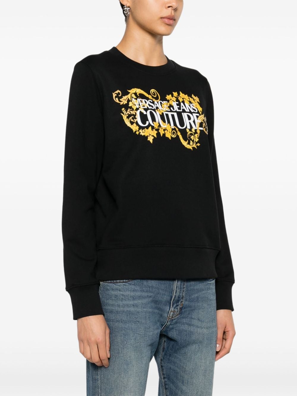 Versace Jeans Couture VERSACE JEANS COUTURE- Logo Baroq Cotton Fleece