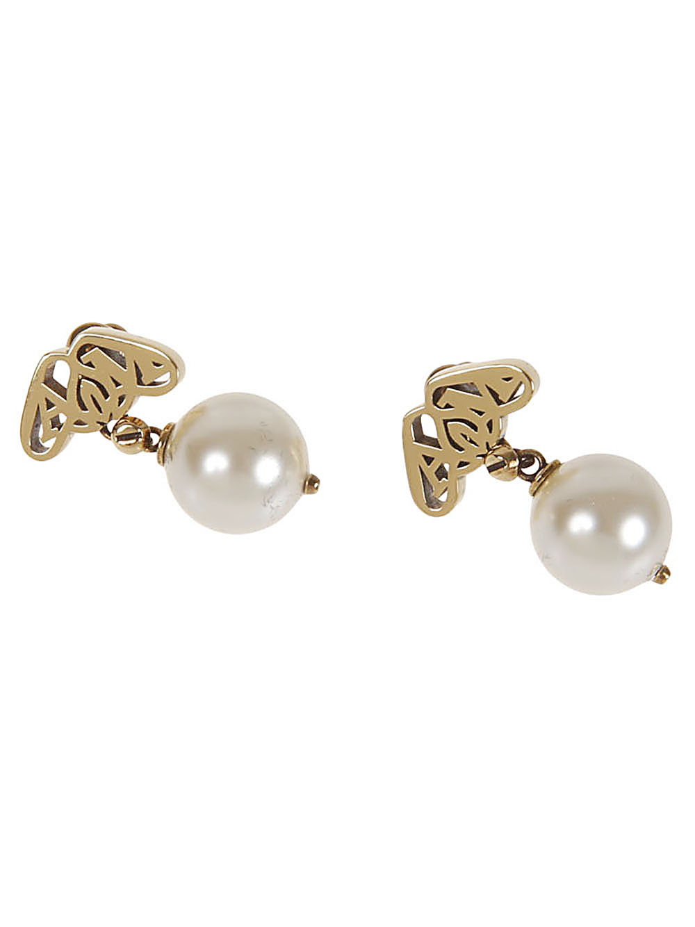 Alexander McQueen ALEXANDER MCQUEEN- Seal Logo Pearl Earrings