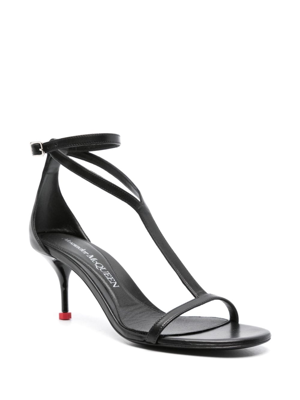 Alexander McQueen ALEXANDER MCQUEEN- Harness Leather Heel Sandals