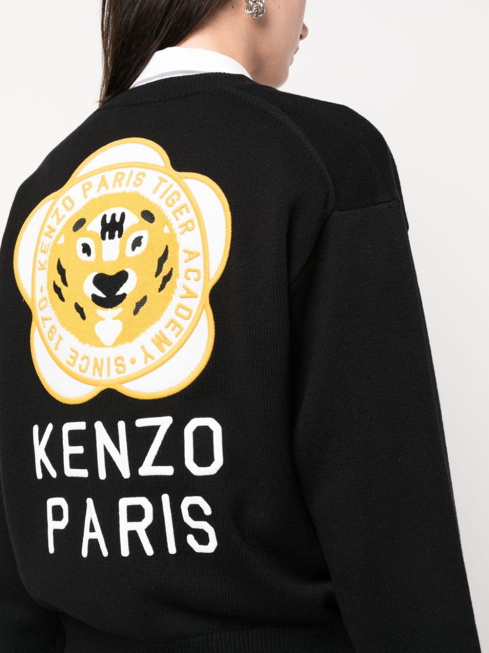 Kenzo KENZO- Tiger Academy Wool Blend Cardigan