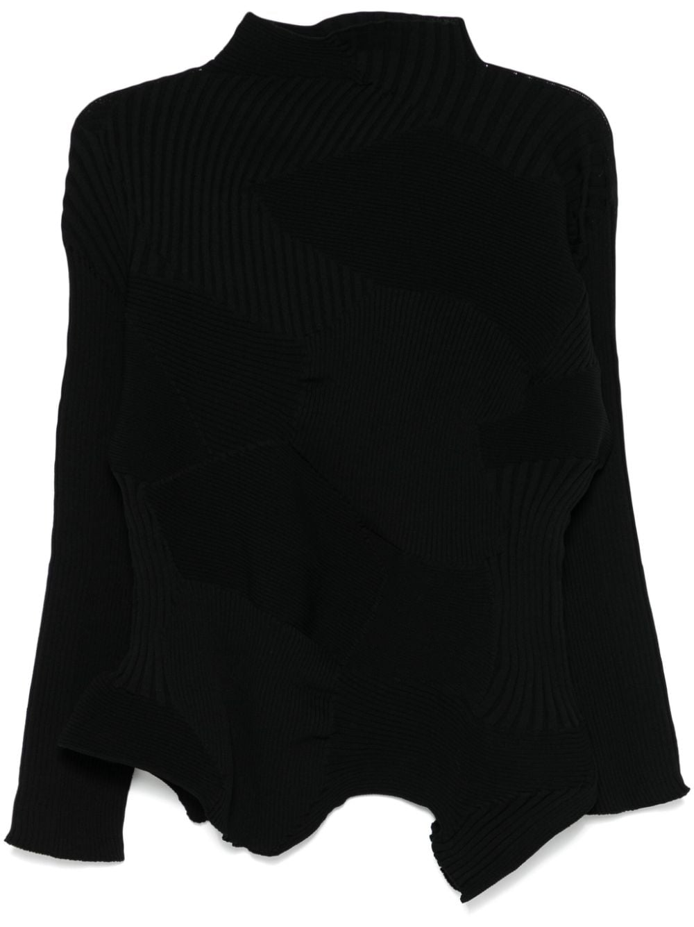 Issey Miyake ISSEY MIYAKE- Asymmetric Mock-neck Sweater