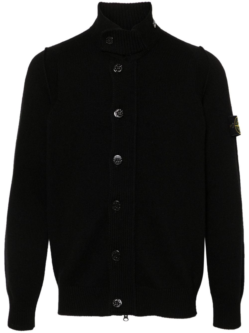 Stone Island STONE ISLAND- Logo Wool Cardigan