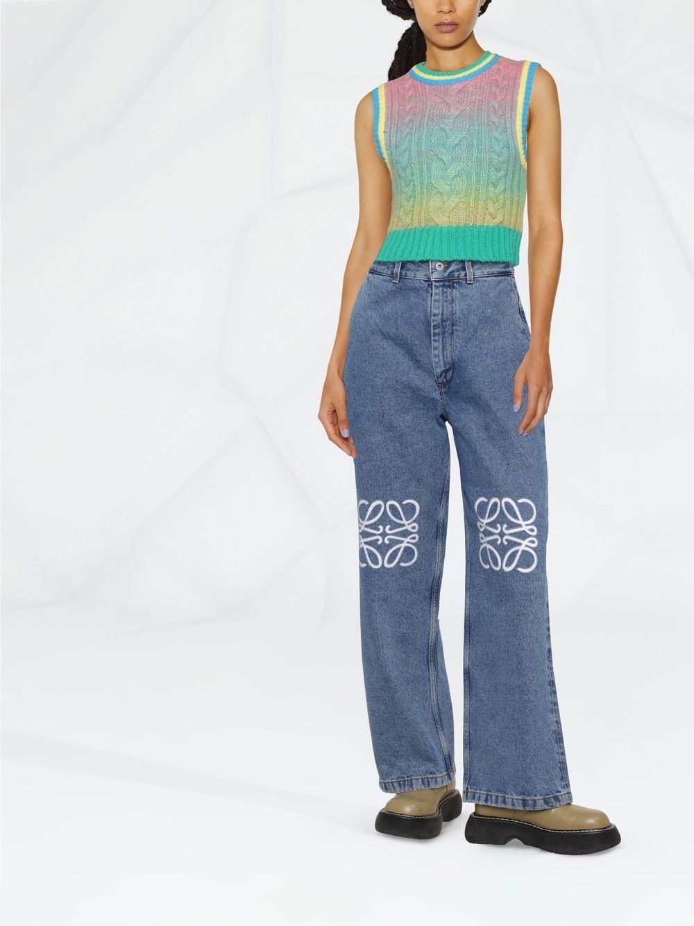 Loewe LOEWE- Anagram Baggy Denim Jeans