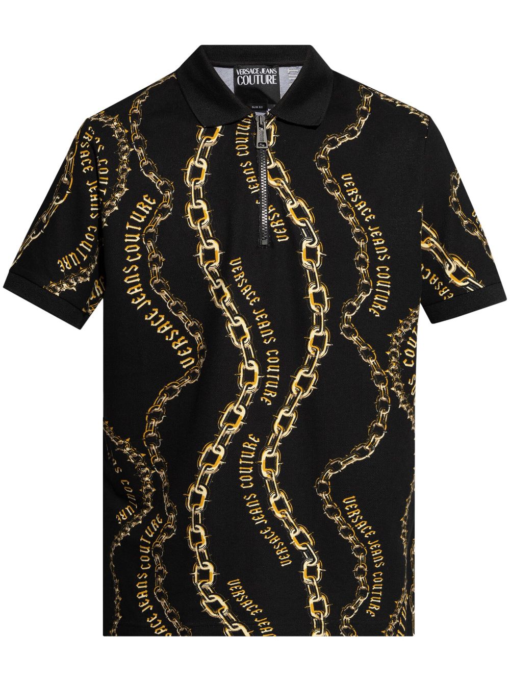 Versace Jeans Couture VERSACE JEANS COUTURE- Short Sleeve Polo Shirt With Print