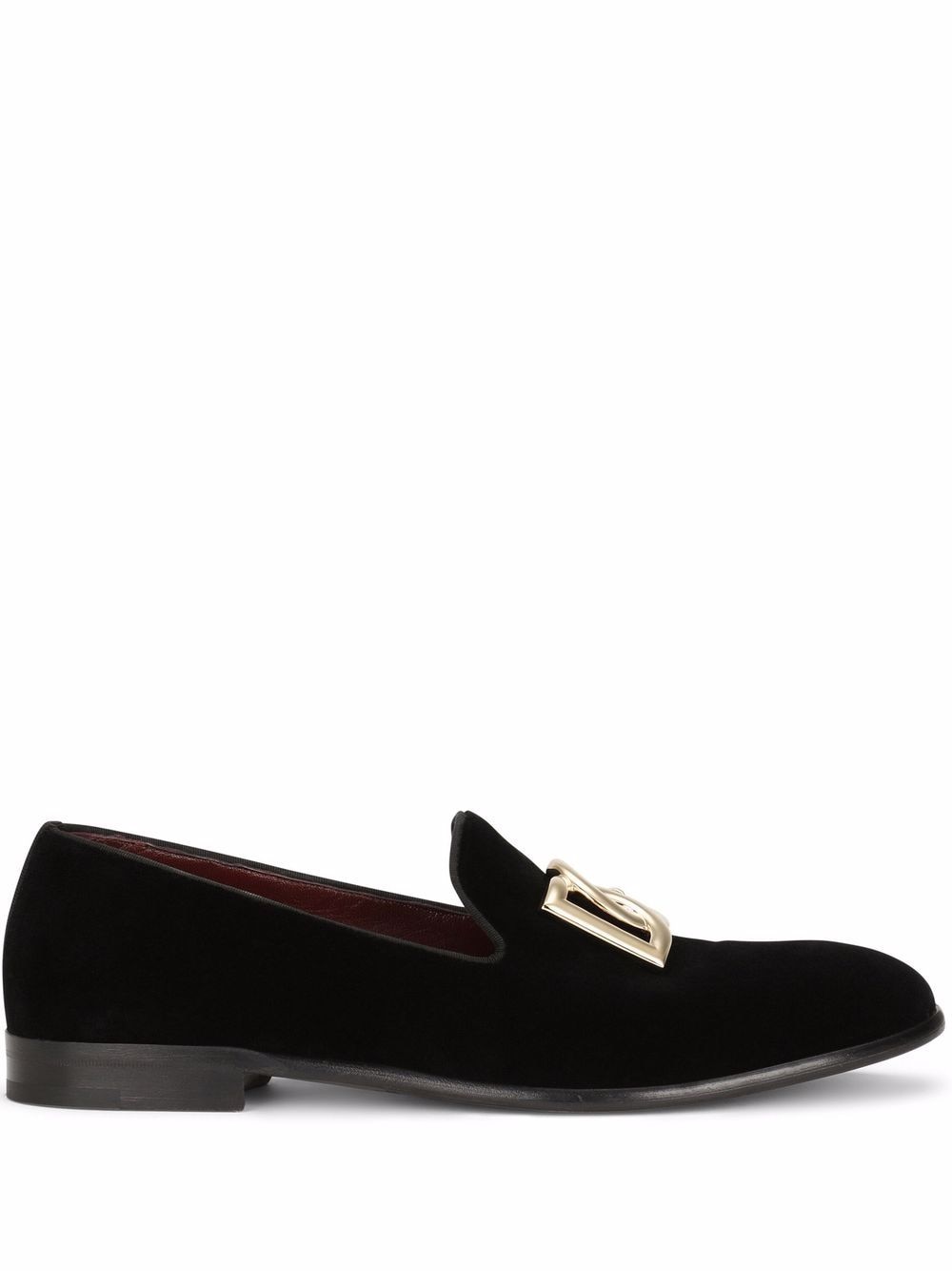 Dolce & Gabbana DOLCE & GABBANA- Logo Velvet Loafers