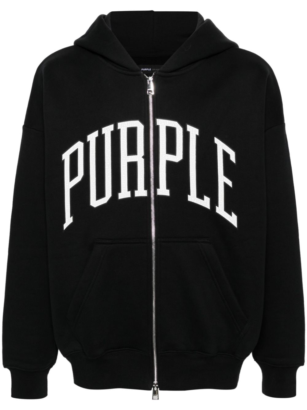 Purple Brand PURPLE BRAND- Logo Cotton Full Zip Hoodie