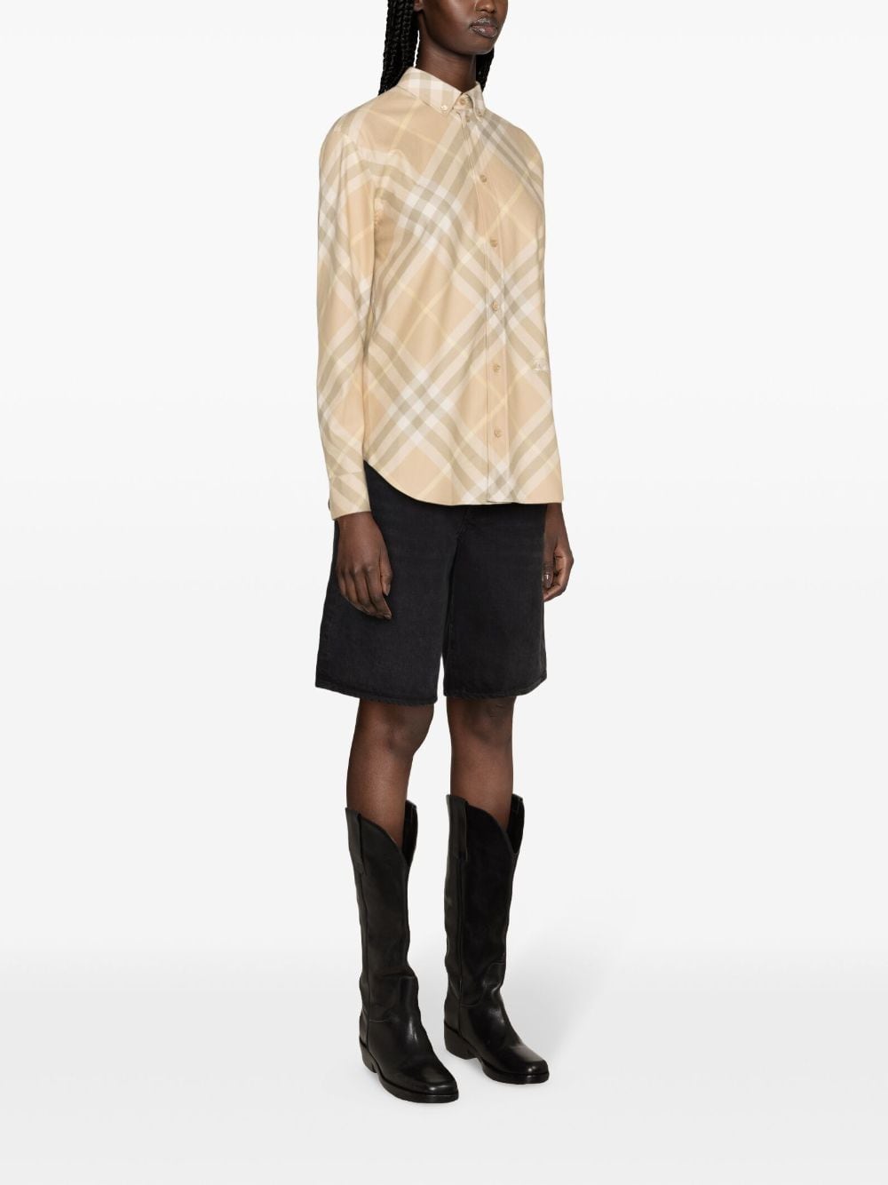 Burberry BURBERRY- Check Motif Cotton Shirt