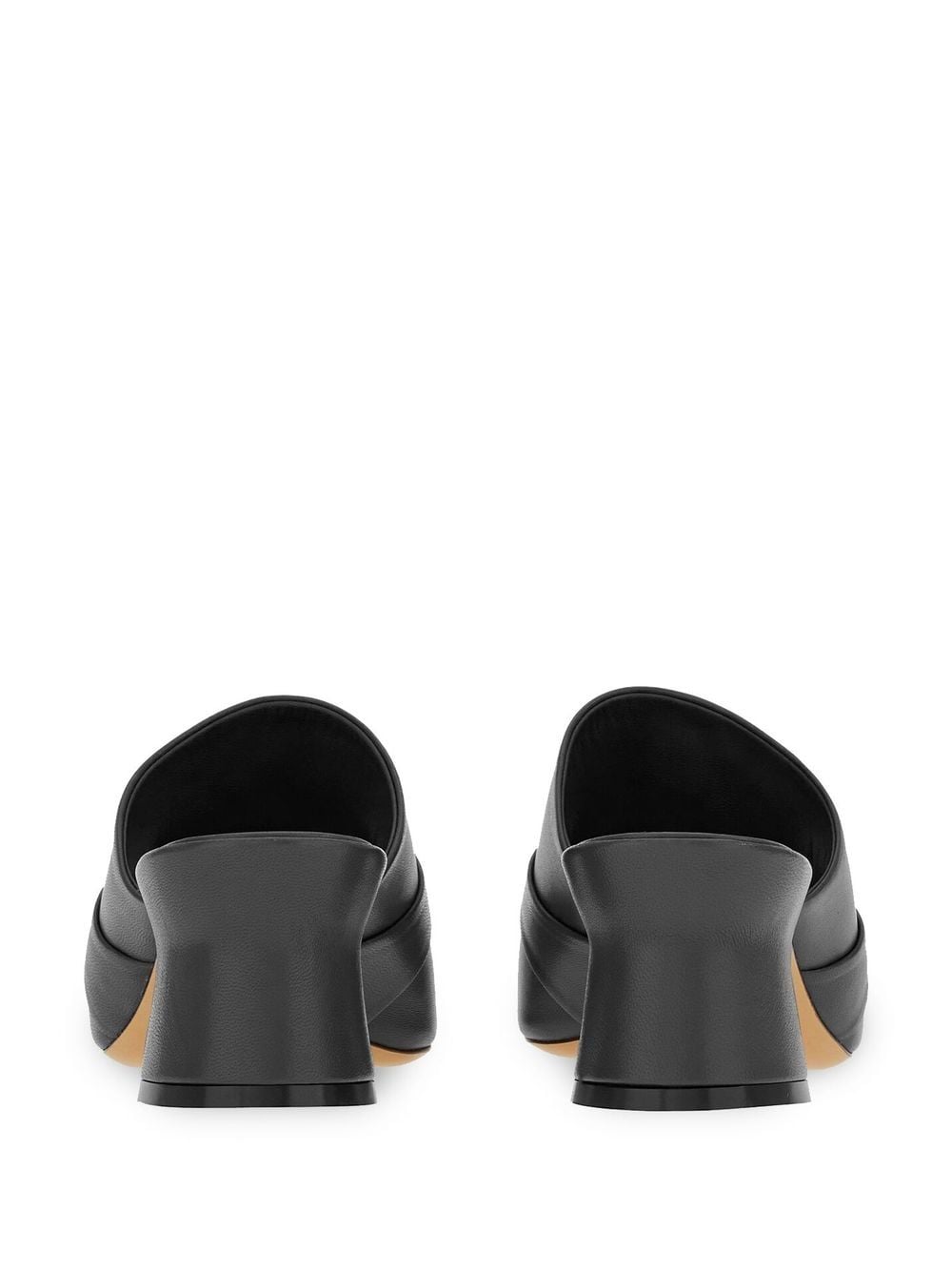 Ferragamo FERRAGAMO- Double Gancio Leather Mules