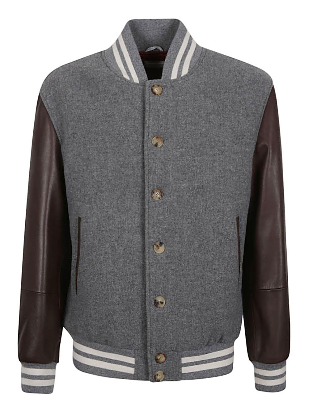 Brunello Cucinelli BRUNELLO CUCINELLI- Suede Jacket With Wool Sleeves